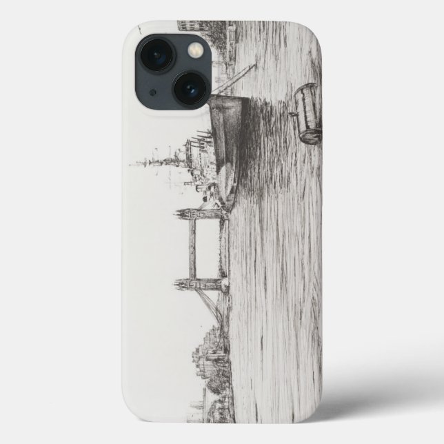 Funda De Case-Mate Para iPhone HMS Belfast en el río Támesis Londres.2006 (Reverso)