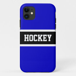 Funda Para iPhone 11 HOCKEY Atletismo Royal Azul franjas deportivas bla