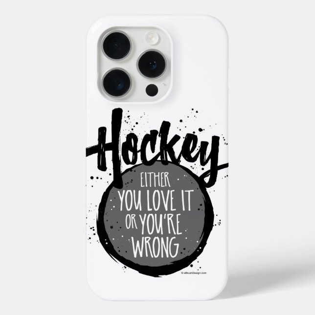 Funda De Case-Mate Para iPhone Hockey de amor (Reverso )