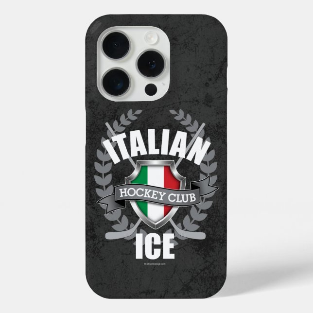 Funda De Case-Mate Para iPhone Hockey sobre hielo italiano (Reverso )