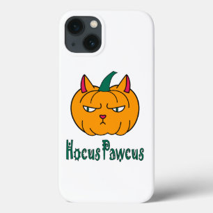 Funda Para iPhone 13 Hocucus pawcus Halloween calabaza ginger cat magia