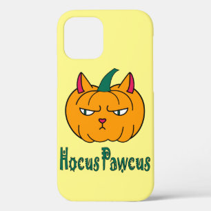 Funda Para iPhone 12 Hocus pawcus calabaza de Halloween gato jengibre m