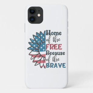 Funda Para iPhone 11 Hogar de los libres por el valiente 4 de julio