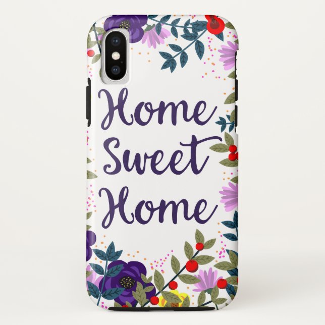 Funda De Case-Mate Para iPhone Hogar Dulce Casa Arrecife Floral. (Reverso)