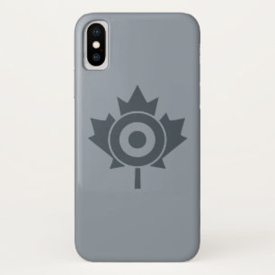 Funda Para iPhone X Hoja de arce canadiense Roundel Mod