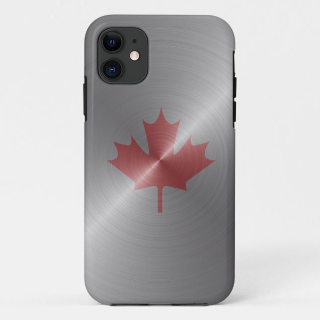 Funda De Case-Mate Para iPhone Hoja de arce del platino de Canadá (Reverso)