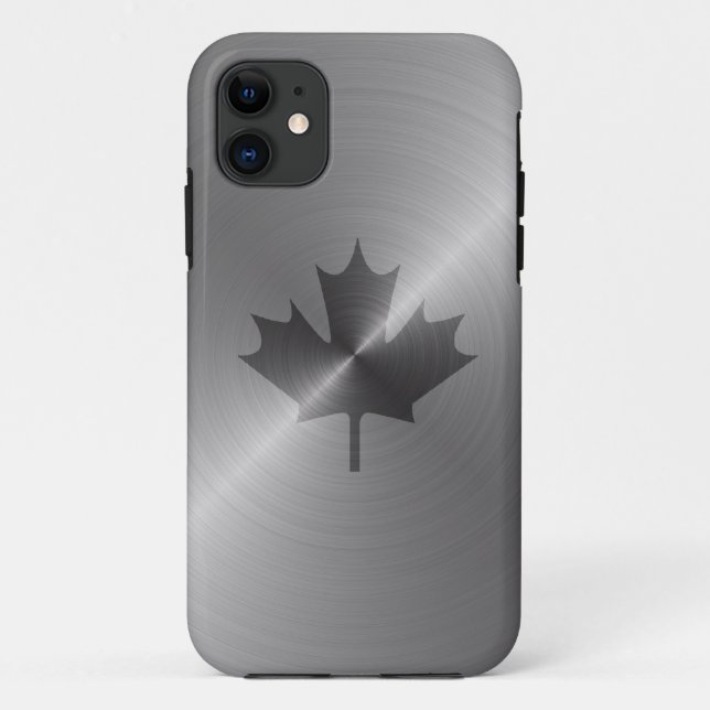 Funda De Case-Mate Para iPhone Hoja de arce del platino de Canadá (Reverso)