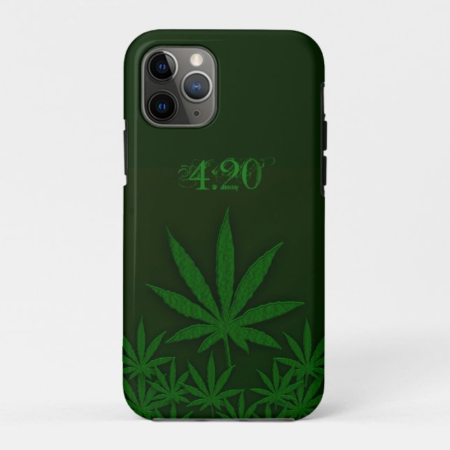 Funda De Case-Mate Para iPhone Hoja de Marihuana (Reverso)