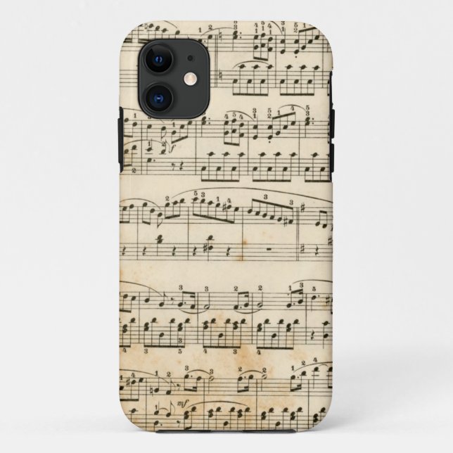 Funda De Case-Mate Para iPhone Hoja de música (Reverso)