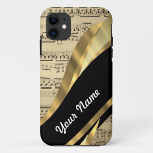 Funda Para iPhone 11 Hoja de música elegante