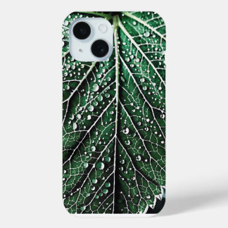 Funda Para iPhone 15 Hoja de naturaleza macro