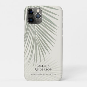 Funda Para iPhone 11 Pro Hoja de Palma Tropical Minimalista Moderna