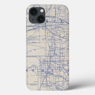 Funda Para iPhone 13 Hoja de ruta para bicicletas de Wisconsin 2