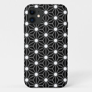 Funda Para iPhone 11 Hoja negra de Asanoha