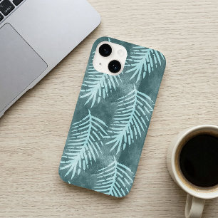 Funda Para iPhone 14 De Case-Mate Hoja Tropical Acolorada Verde Turquesa