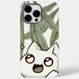 Funda Para iPhone 14 Pro Max De Case-Mate Hoja verde con gato | amantes de las mascotas | de