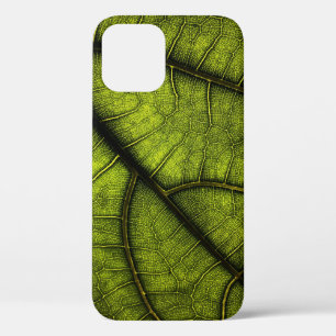 Funda Para iPhone 12 Hoja verde en fotografía de primer plano