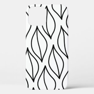 Funda Para iPhone 12 Hojas abstractas. Estructura de época. Mar dibujad