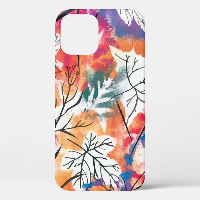 Funda De Case-Mate Para iPhone Hojas acuáticas (Reverso )
