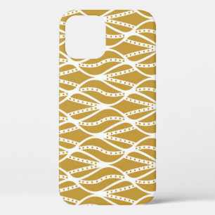 Funda Para iPhone 12 Hojas Art Deco, patrón clásico sin costuras.
