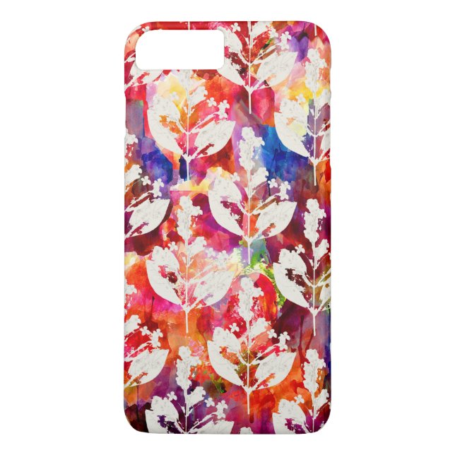 Funda De Case-Mate Para iPhone Hojas botánicas abstractas (Reverso)