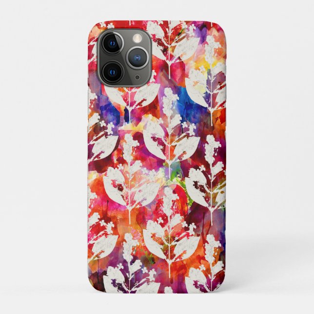 Funda De Case-Mate Para iPhone Hojas botánicas abstractas (Reverso)