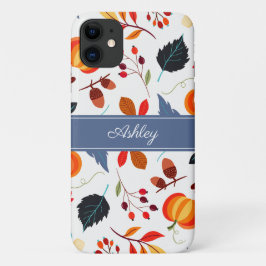 Funda Para iPhone 11 Hojas Botánicas de Otoño Elegantes