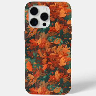 Funda Para iPhone 15 Pro Max Hojas de acuarela rusas cálidas - Estética Boho