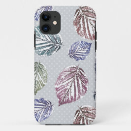 Funda Para iPhone 11 Hojas de apertura sobre fondo gris claro