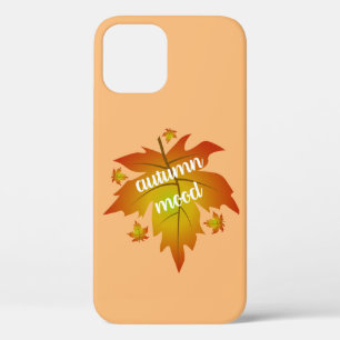 Funda Para iPhone 12 Pro Hojas de arce en la tipografía de humor de otoño