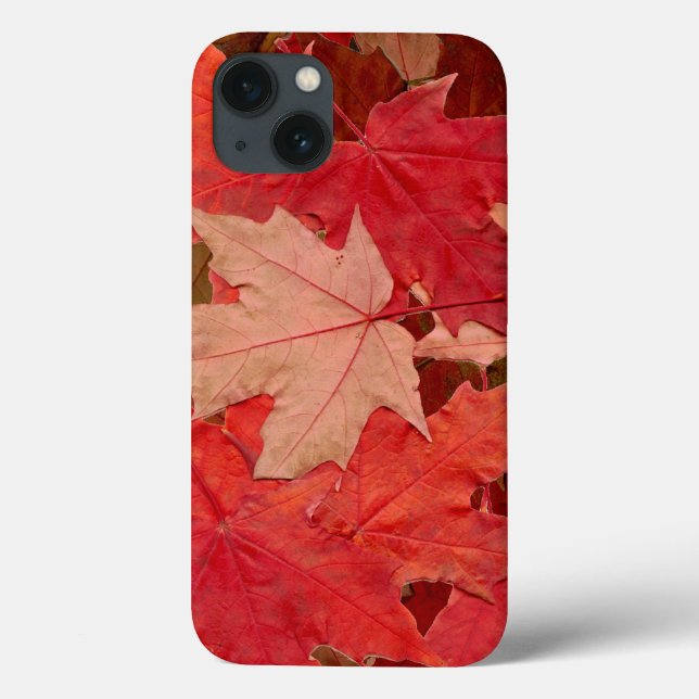 Funda De Case-Mate Para iPhone Hojas de arce rojas (Reverso)