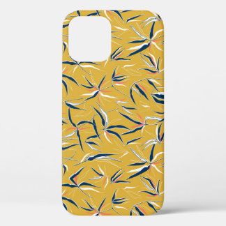 Funda Para iPhone 12 Hojas de bambú: patrón de cosecha de cosecha