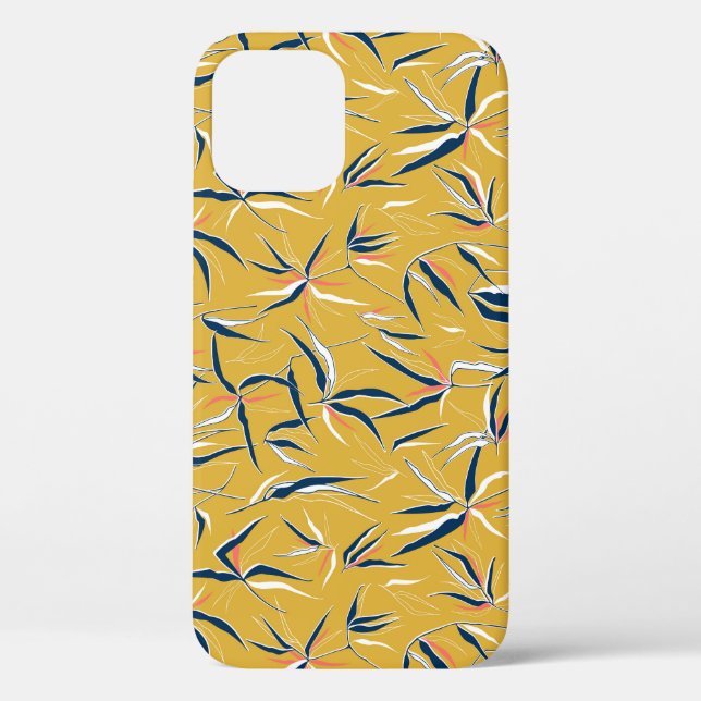 Funda De Case-Mate Para iPhone Hojas de bambú: patrón de cosecha de cosecha (Reverso )
