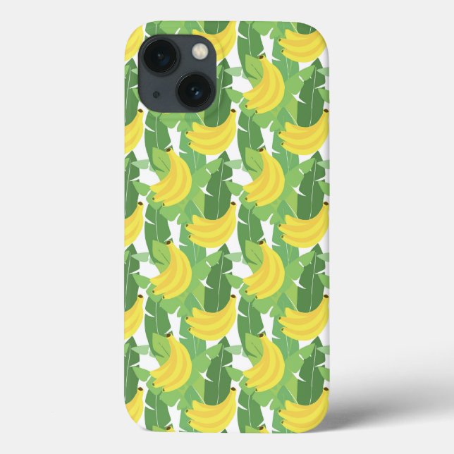 Funda De Case-Mate Para iPhone Hojas De Banano Y Patrón De Frutas (Reverso)