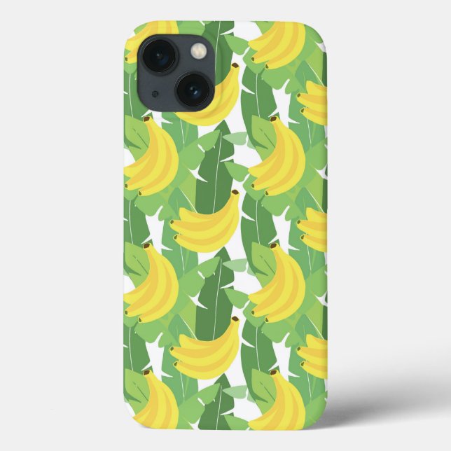 Funda De Case-Mate Para iPhone Hojas De Banano Y Patrón De Frutas (Reverso)