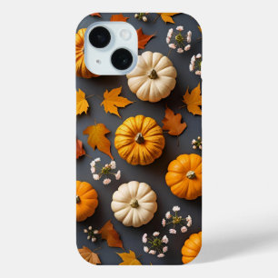 Funda Para iPhone 15 Hojas de caída y flores