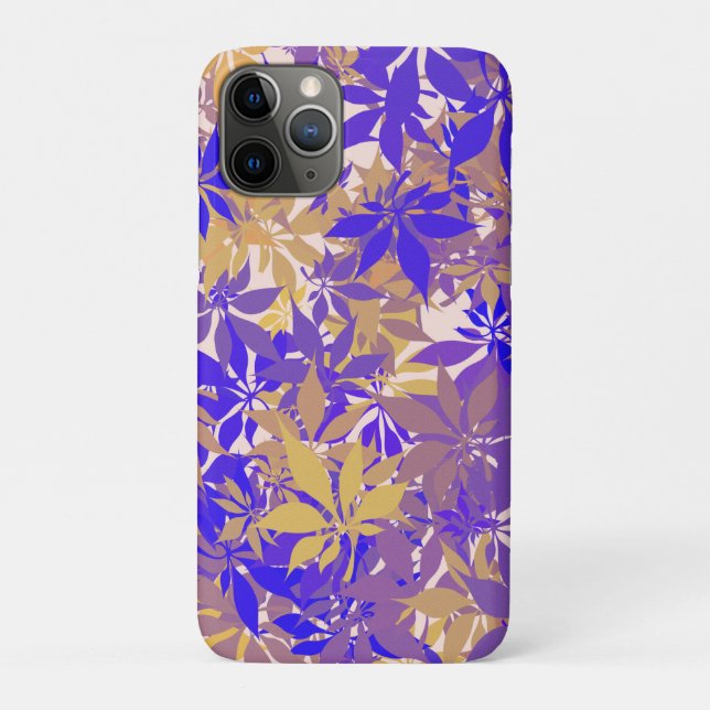 Funda De Case-Mate Para iPhone Hojas de castaño azules y crema (Reverso)