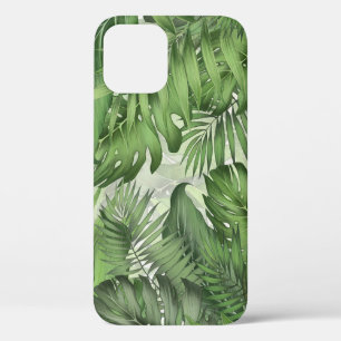 Funda Para iPhone 12 Hojas de la selva tropical: fondo floral sin solda