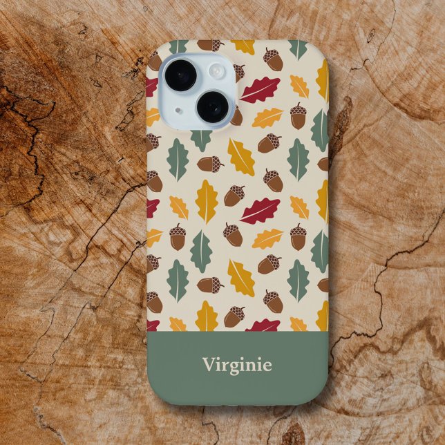 Funda De Case-Mate Para iPhone Hojas de maíz y otoño (Acorn & Fall Leaves Phone Case)