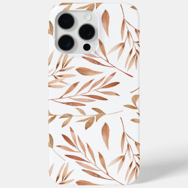 Funda De Case-Mate Para iPhone Hojas de otoño en acuarela (Reverso )