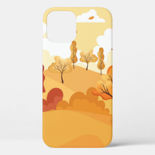 Funda Para iPhone 12 Hojas de otoño. Hoja de jardín otoñal amarilla, fa