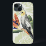 Funda Para iPhone 13 Hojas de palma con pájaro negro<br><div class="desc">Palm Leaves Con Artista De Aves Negras: Grace Popp| Id. de imagen: 157016GG</div>