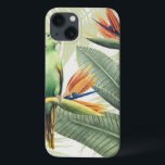 Funda Para iPhone 13 Hojas de palma con pájaro verde<br><div class="desc">Hojas De Palma Con Artista De Aves Verdes: Grace Popp| Id. de imagen: 157018GG</div>