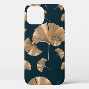 Funda Para iPhone 12 Hojas de palma de ginko tropical, patrón hawaiano.