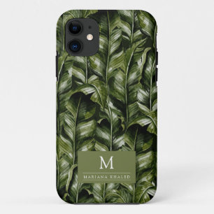 Funda Para iPhone 11 Hojas de palma de la jungla flores de la selva ver