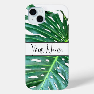 Funda Para iPhone 15 Mini Hojas de palma, follaje tropical, selva