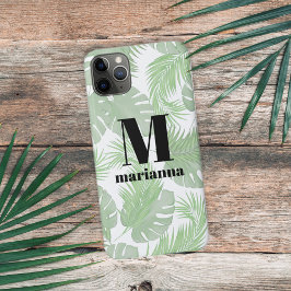 Funda Para iPhone 14 De Case-Mate Hojas de palma tradicionales monogramadas