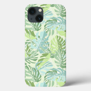 Funda Para iPhone 13 Hojas de palma tropicales en colores pastel