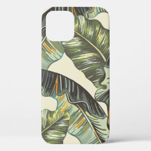 Funda Para iPhone 12 Hojas de palma tropicales, vintag sin soldadura de