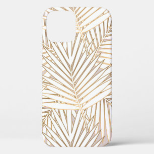 Funda Para iPhone 12 Hojas de palmera doradas sin inconvenientes en el